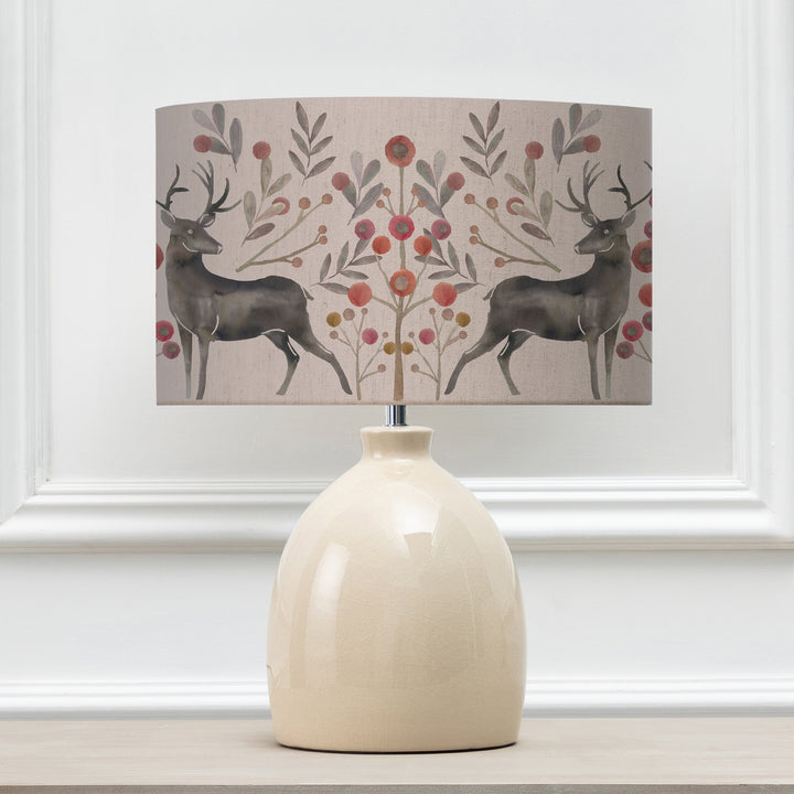 Leura Table Lampbase Cream/Edo EVA 30cm Lampshade Mulberry - image 2