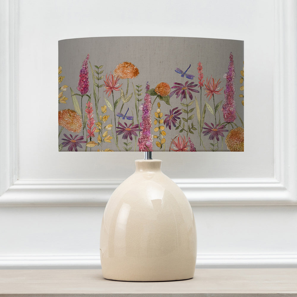 Leura Table Lampbase Cream/Florabunda EVA 30cm Lampshade Russet - image 2