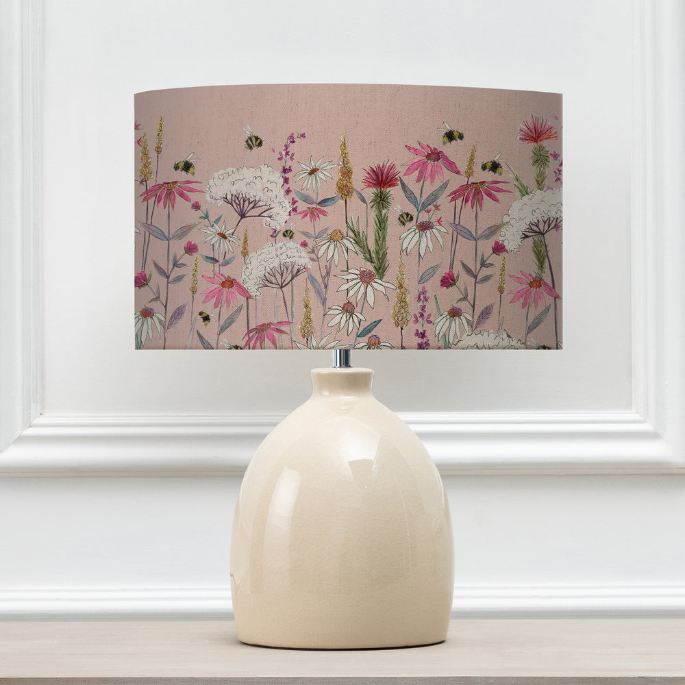 Leura Table Lampbase Cream/Hermione EVA 30cm Lampshade Blush - image 2