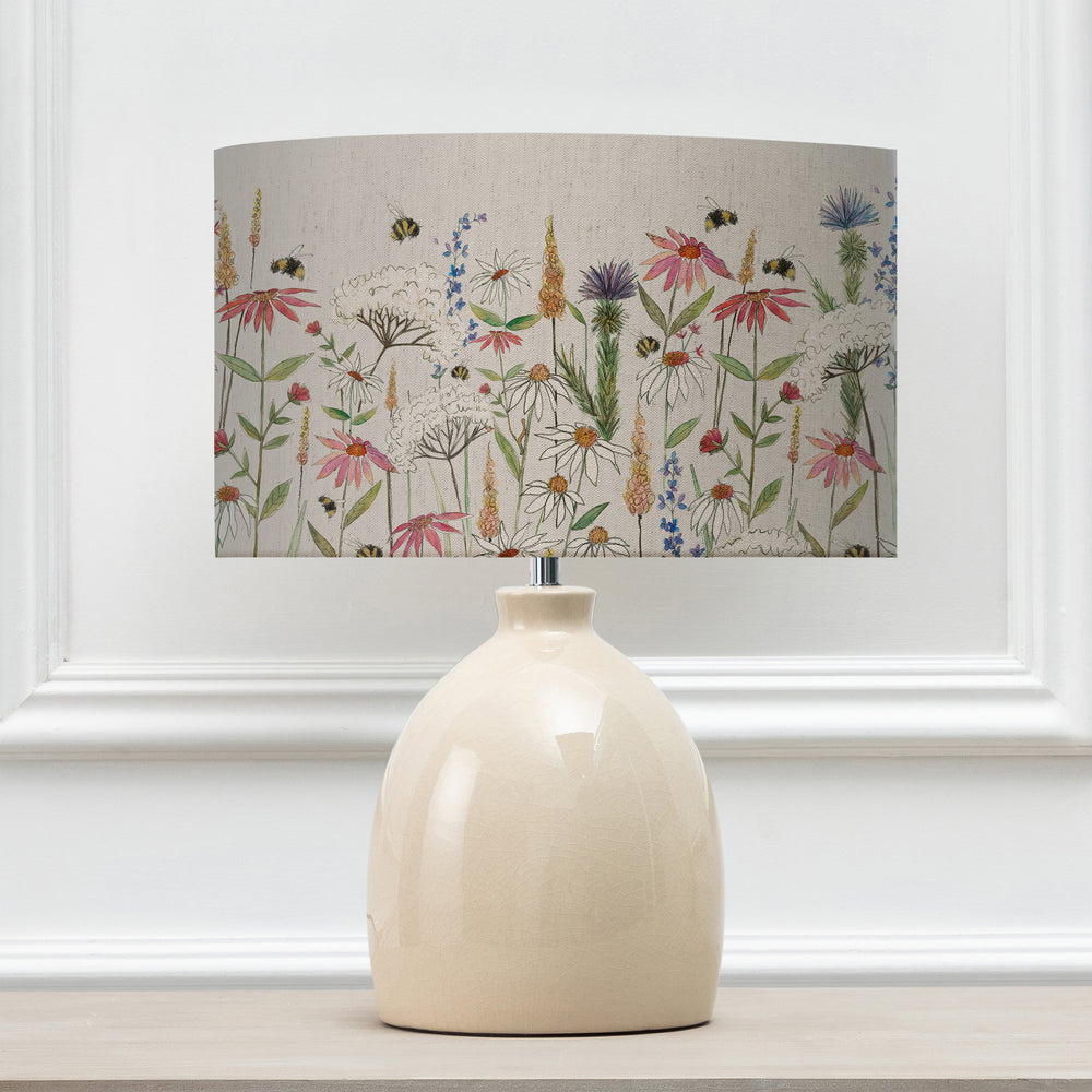 Leura Table Lampbase Cream/Hermione EVA 30cm Lampshade Linen - image 2