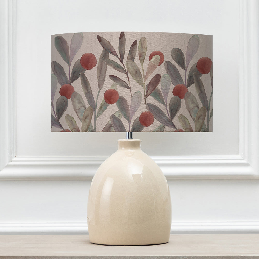 Leura Table Lampbase Cream/Katsura EVA 30cm Lampshade Mulberry - image 2