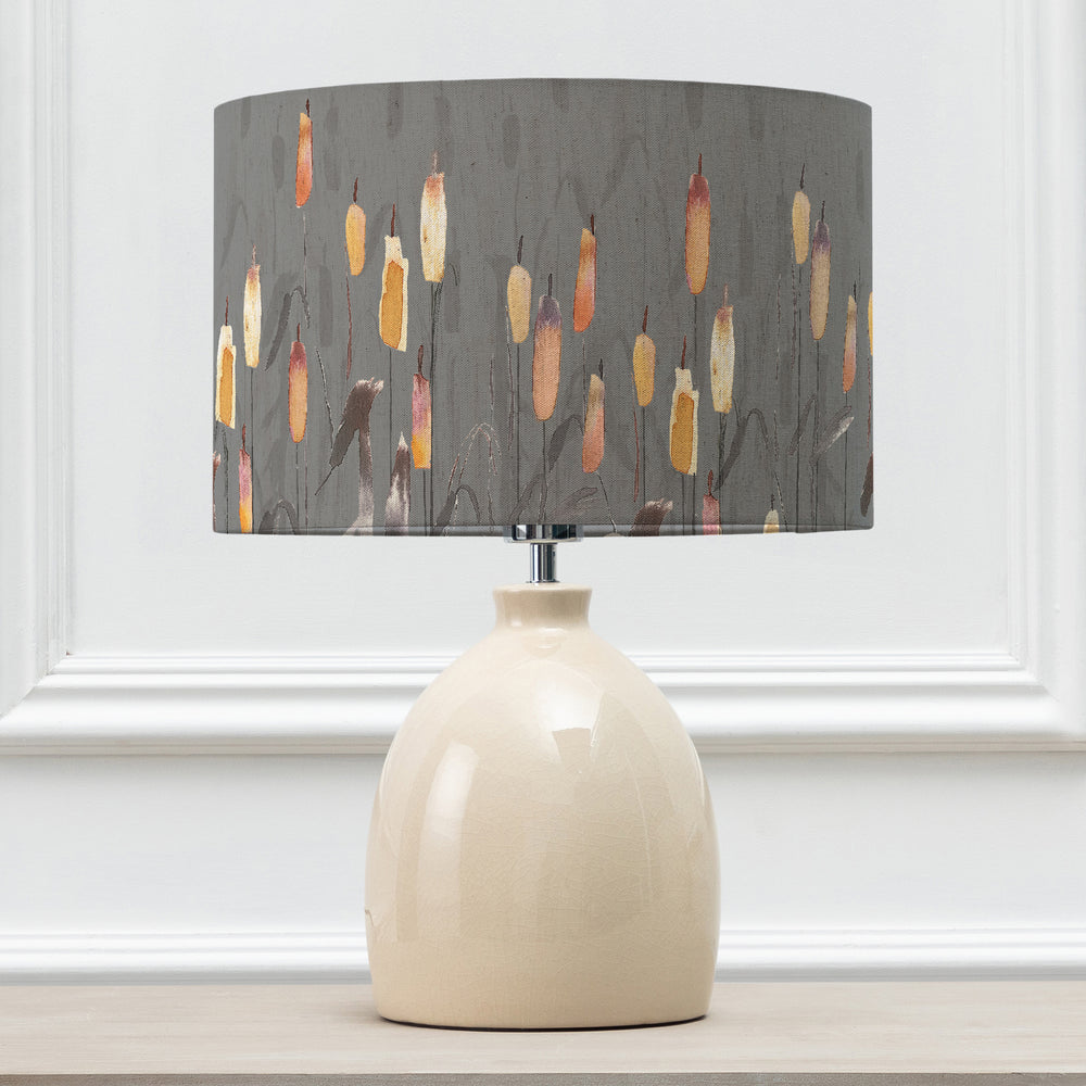 Leura Table Lampbase Cream/Orientalis EVA 30cm Lampshade Amber - image 2