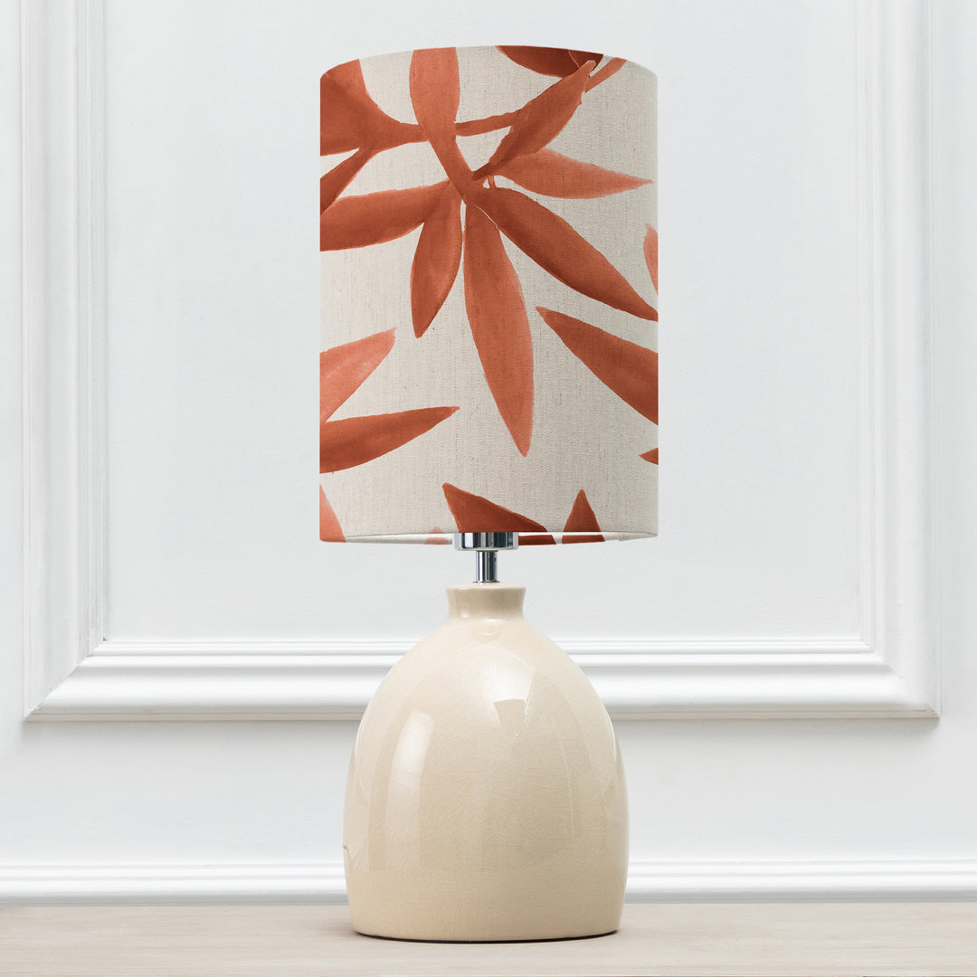 Leura Table Lampbase Cream/Silverwood Anna 21x30cm Lampshade Amber - image 2