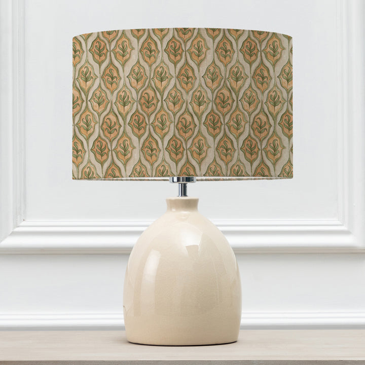 LEURA TABLE LAMPBASE CREAM/ZEPHYR EVA 30CM LAMPSHADE LOTUS