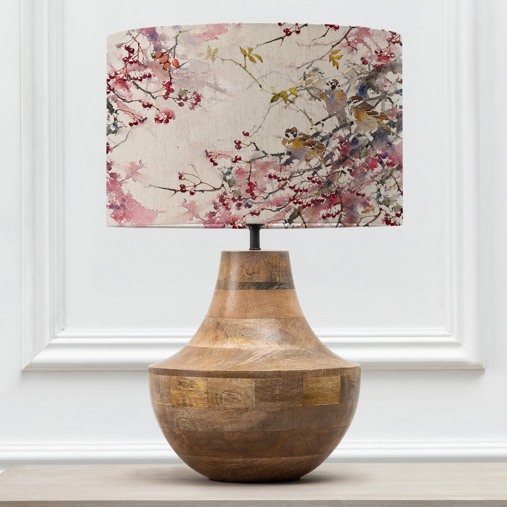Leven Table Lampbase Mango/Brushwood EVA 40cm Lampshade Blossom - image 2