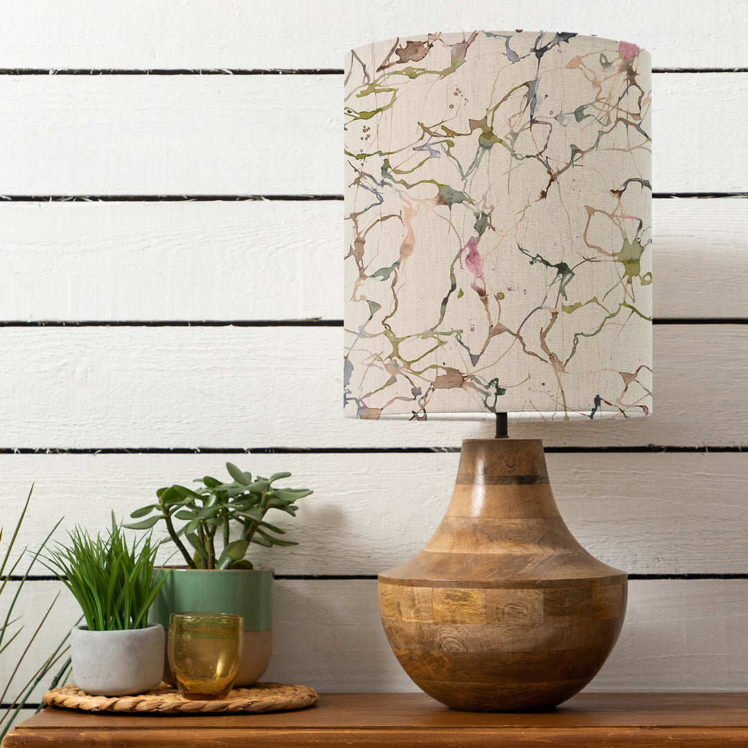 Leven Table Lampbase Mango/Carrara Anna 30cm Lampshade Meadow