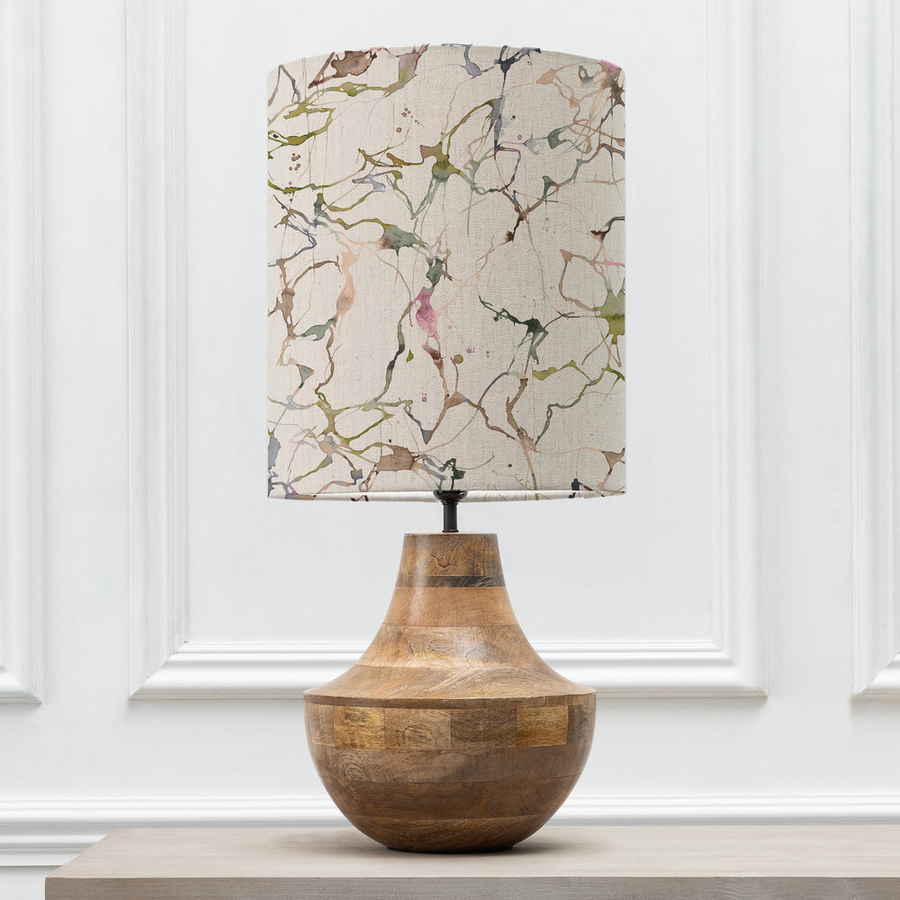 Leven Table Lampbase Mango/Carrara Anna 30cm Lampshade Meadow - image 2