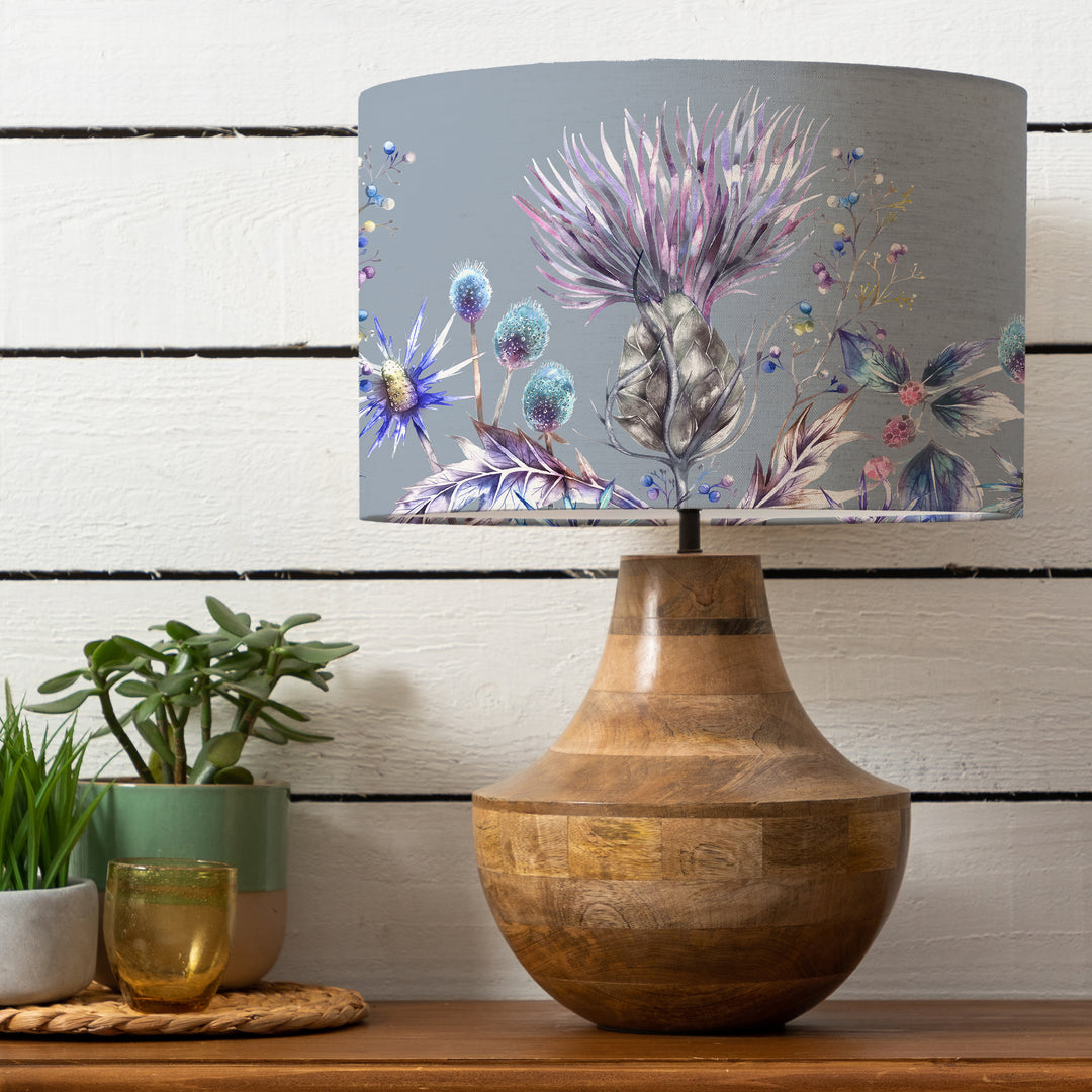 Leven Table Lampbase Mango/Elysium EVA 40cm Lampshade Sapphire