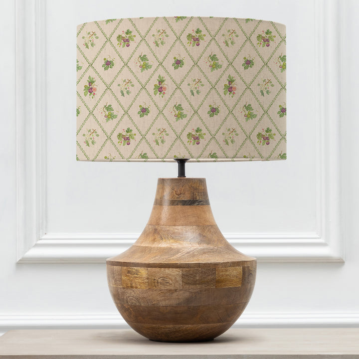 LEVEN TABLE LAMPBASE MANGO/FIG TRELLIS EVA 40CM LAMPSHADE MULTI