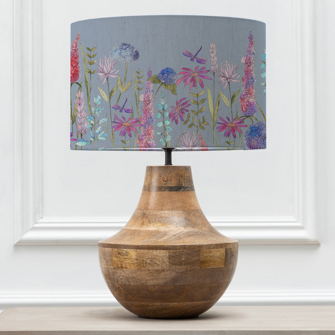 Leven Table Lampbase Mango/Florabunda EVA 40cm Lampshade Bluebell - image 2