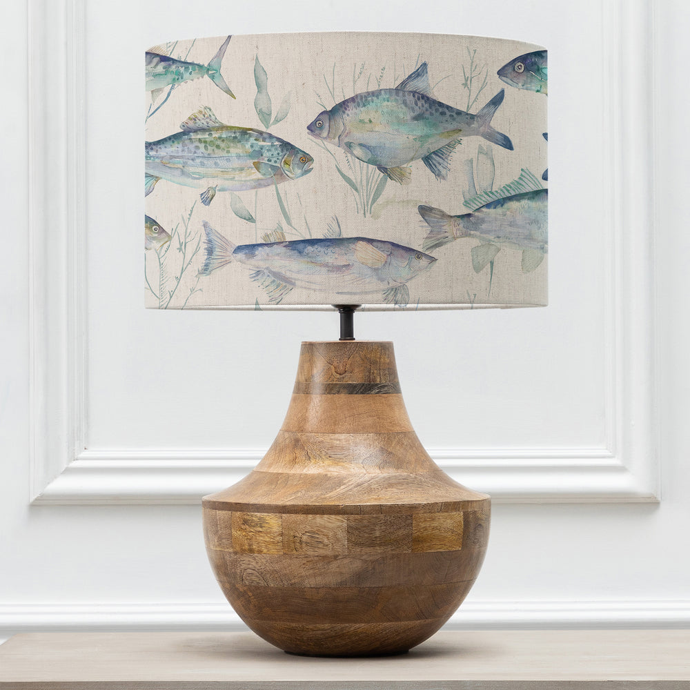 Leven Table Lampbase Mango/Ives Waters EVA 40cm Lampshade Marine - image 2