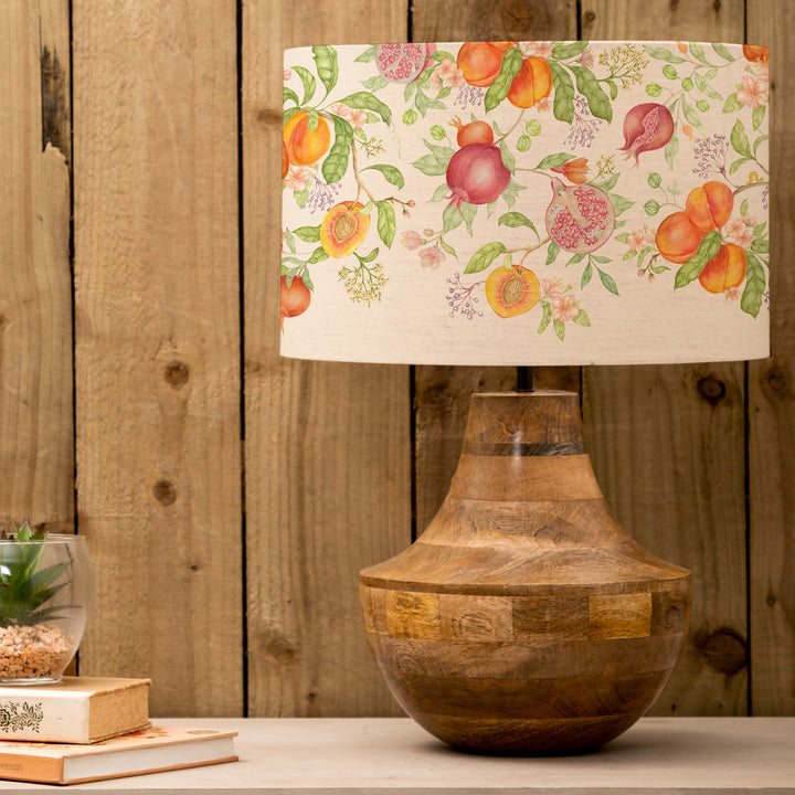 Leven Table Lampbase Mango/Shrubbery Fruits EVA 40cm Lampshade Melba