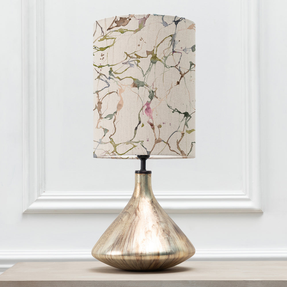 Luna Table Lampbase Glass/Carrara Anna 25cm Lampshade Meadow - image 2