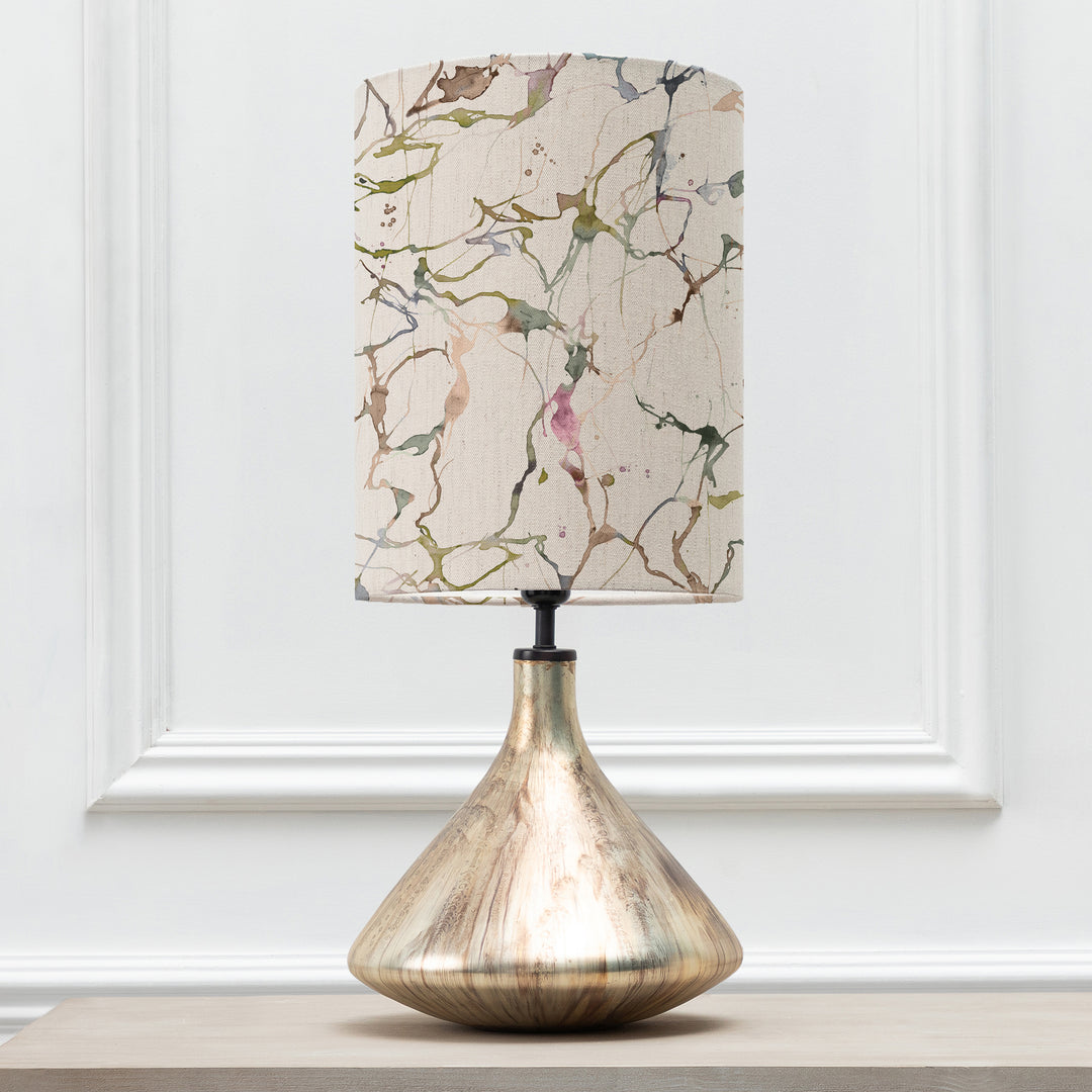 Luna Table Lampbase Glass/Carrara Anna 25cm Lampshade Meadow - image 2