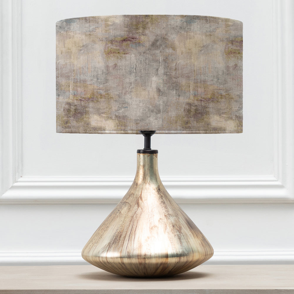 Luna Table Lampbase Glass/Monet EVA 37cm Lampshade Ironstone - image 2