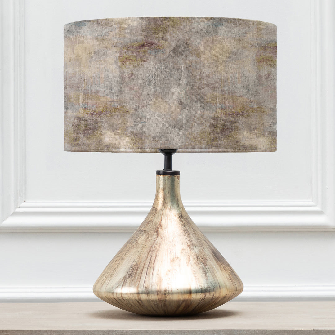 Luna Table Lampbase Glass/Monet EVA 37cm Lampshade Ironstone - image 2