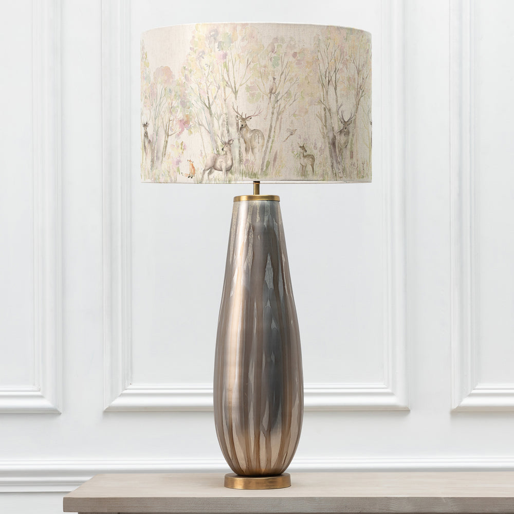 Minerva Table Lampbase Glass/Enchanted Forest EVA 46cm Lampshade Forest - image 2