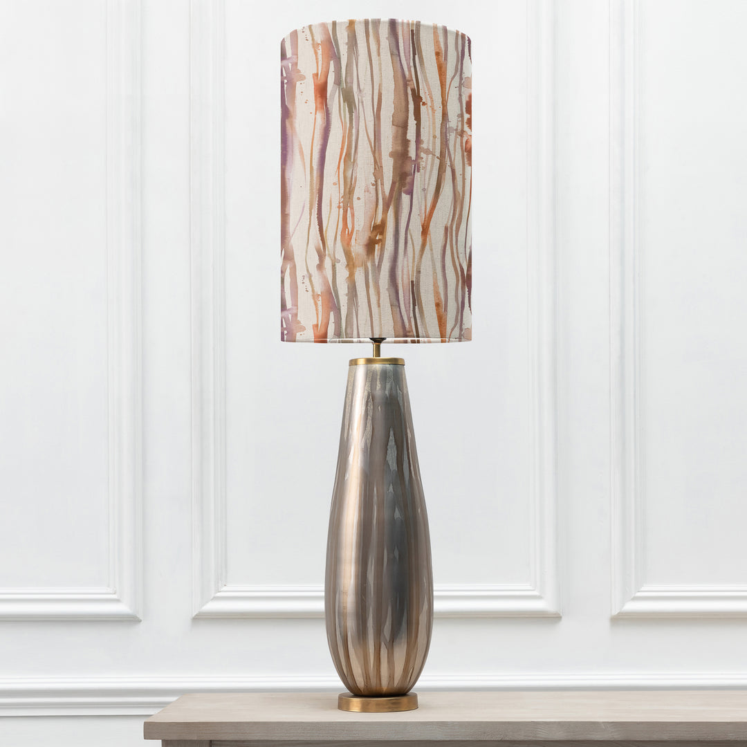 Minerva Table Lampbase Glass/Falls Anna 30x50 Cm Lampshade Ironstone - image 2