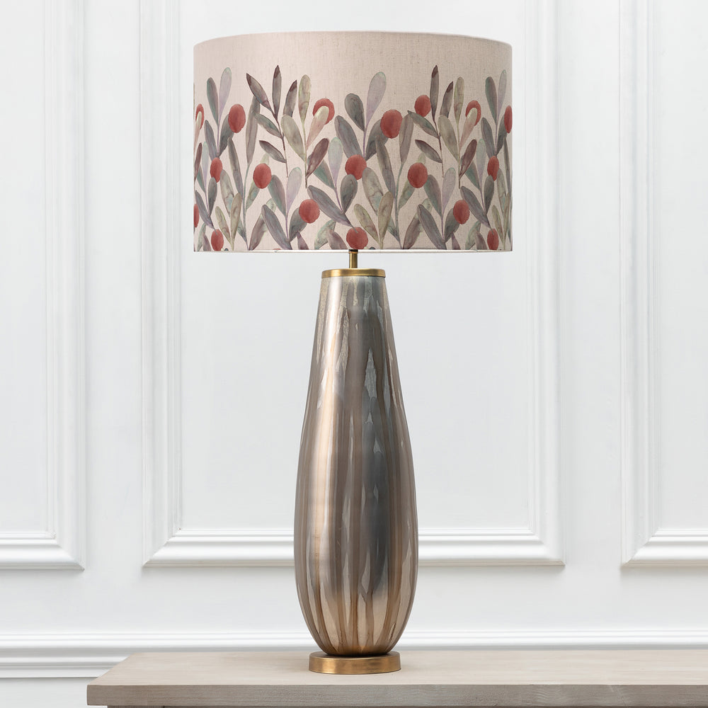 Minerva Table Lampbase Glass/Katsura EVA 46cm Lampshade Mulberry - image 2