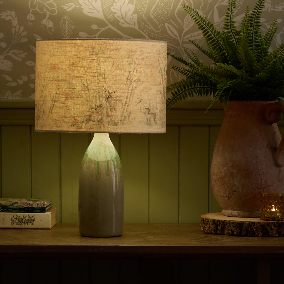 NARVI LAMPBASE JADE/ENCHANTED FOREST EVA 30CM LAMPSHADE FOREST