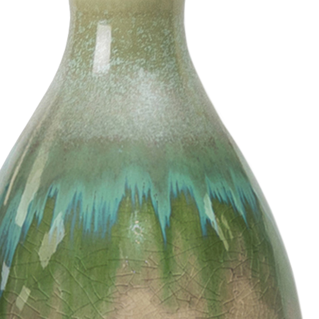 NARVI LAMPBASE JADE/HEDGEROW EVA 30CM LAMPSHADE LINEN