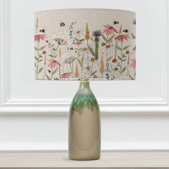NARVI LAMPBASE JADE/HERMIONE EVA 30CM LAMPSHADE LINEN