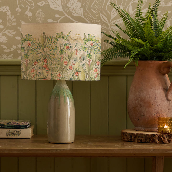 NARVI LAMPBASE JADE/MANGROVE EVA 30CM LAMPSHADE MOSS