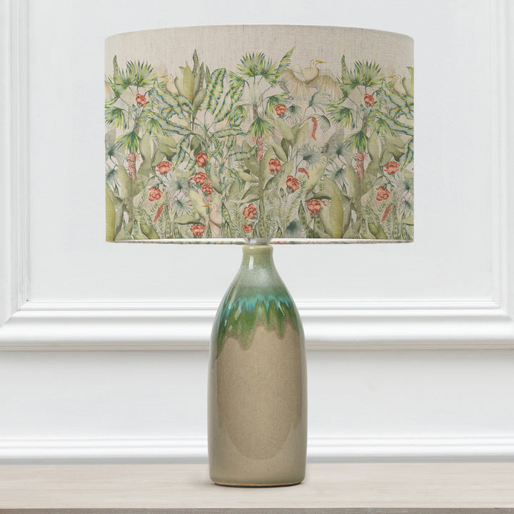 NARVI LAMPBASE JADE/MANGROVE EVA 30CM LAMPSHADE MOSS