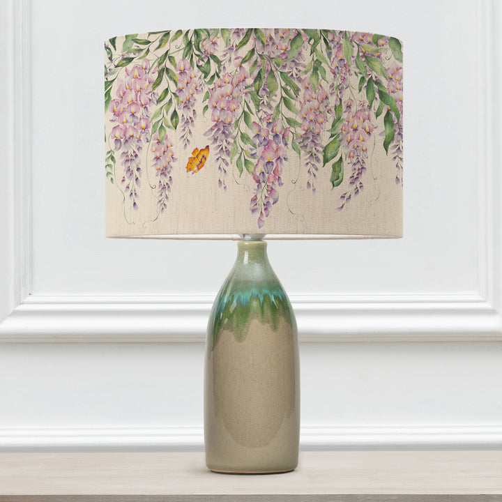 NARVI LAMPBASE JADE/MARIPOSA CREAM EVA 30CM LAMPSHADE PURPLE