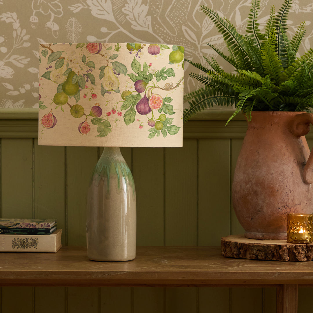 NARVI LAMPBASE JADE/SHRUBBERY FRUITS  EVA 30CM LAMPSHADE VERDURE