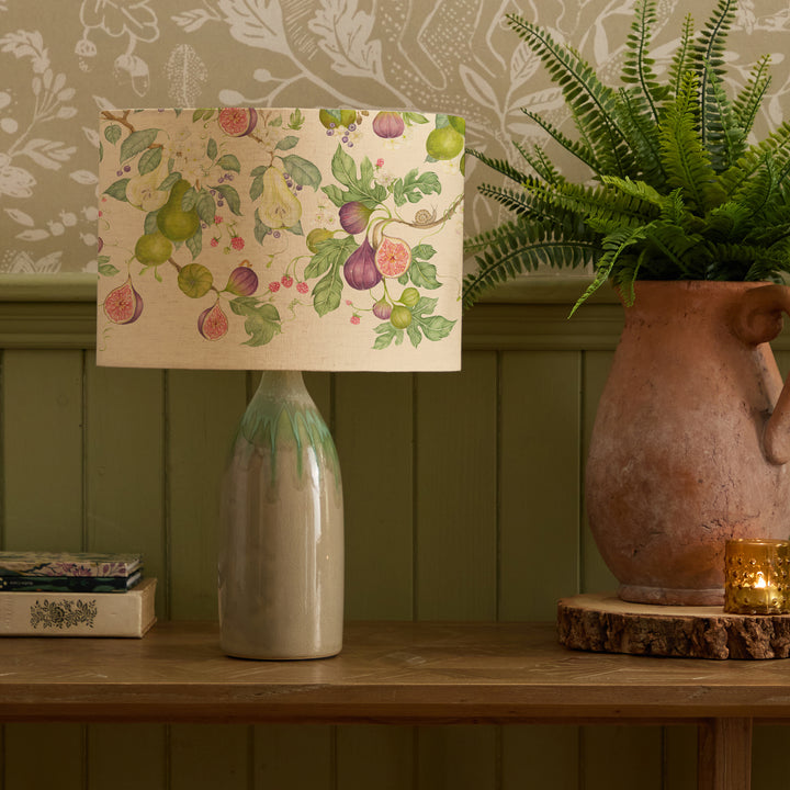 NARVI LAMPBASE JADE/SHRUBBERY FRUITS  EVA 30CM LAMPSHADE VERDURE