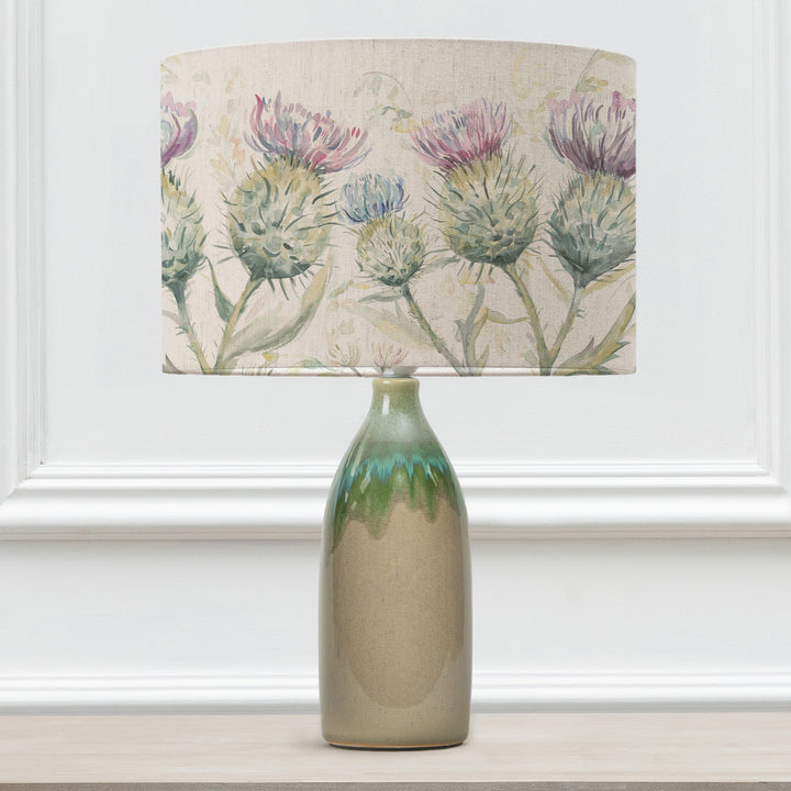 NARVI LAMPBASE JADE/THISTLE GLEN EVA 30CM LAMPSHADE LINEN
