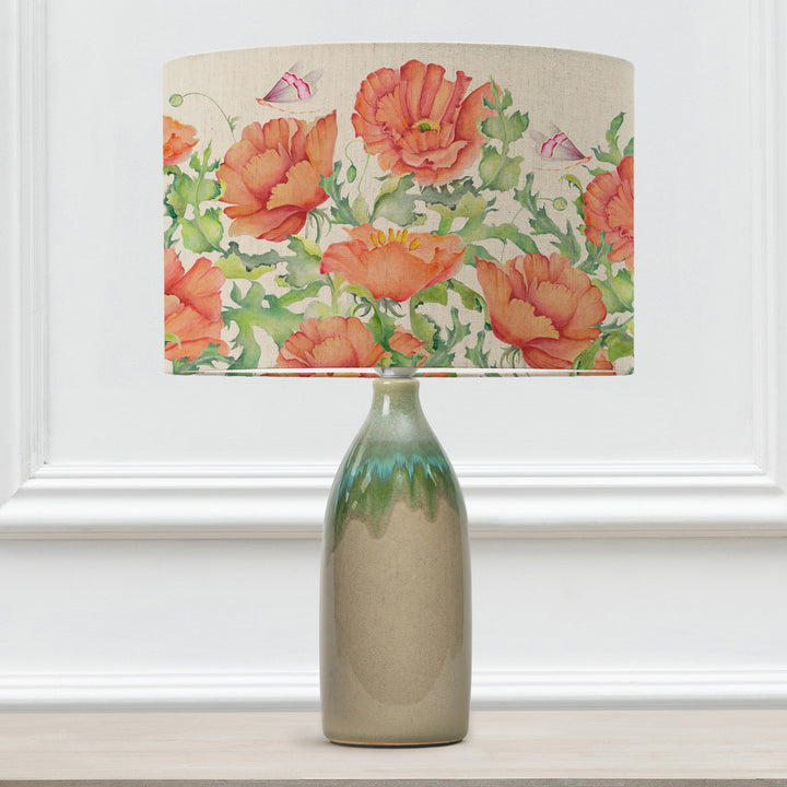 NARVI LAMPBASE JADE/VALERIA SCARLET 30CM LAMPSHADE RED