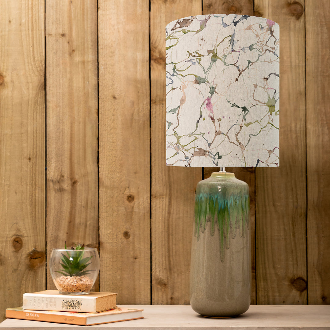 Neo Lampbase Jade/Carrara Anna 30cm Lampshade Meadow