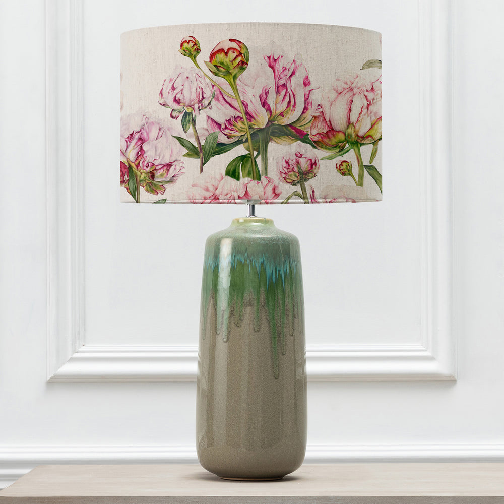 Neo Lampbase Jade/Heligan Linen EVA 40cm Lampshade Fuchsia - image 2