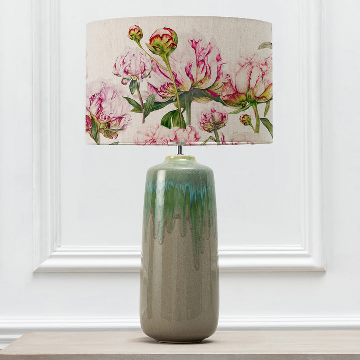 Neo Lampbase Jade/Heligan Linen EVA 40cm Lampshade Fuchsia - image 2