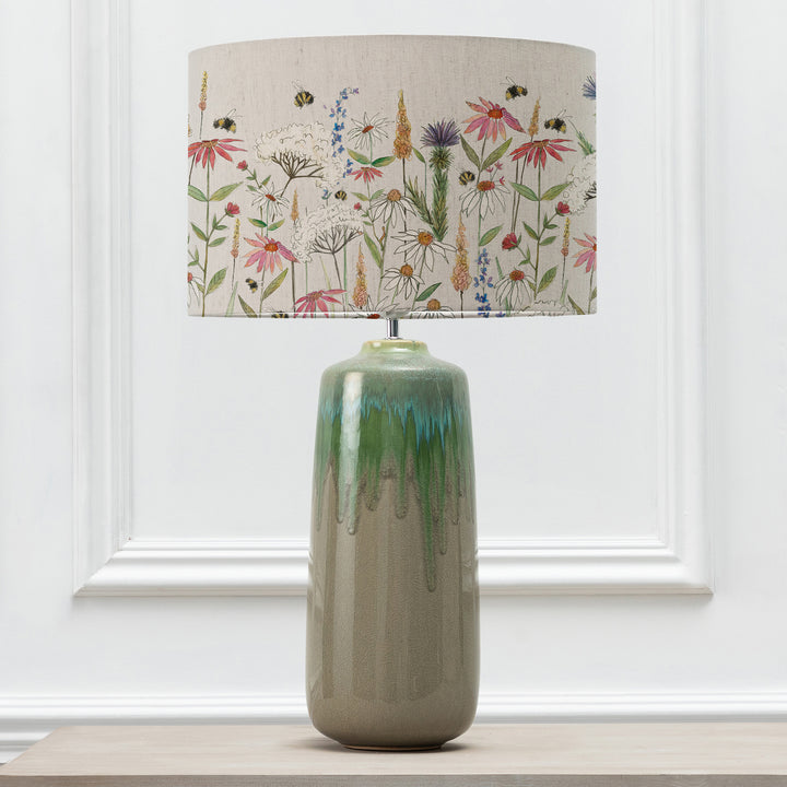 NEO LAMPBASE JADE/HERMIONE EVA 40CM LAMPSHADE LINEN