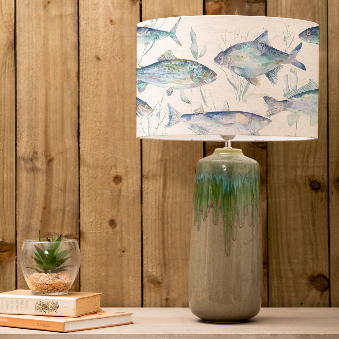 Neo Lampbase Jade/Ives Waters EVA 40cm Lampshade Marine