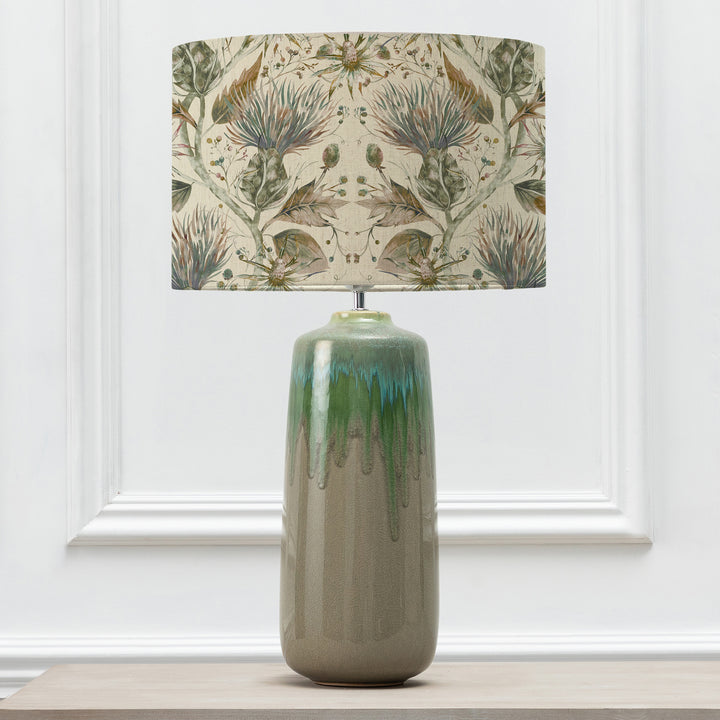 NEO LAMPBASE JADE/VARYS EVA 40CM LAMPSHADE AUBURN LINEN