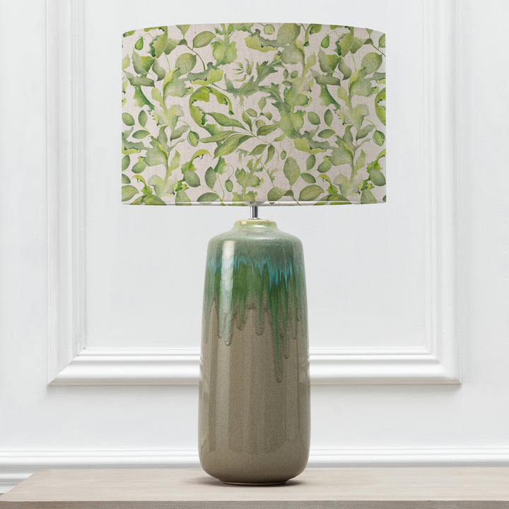 NEO LAMPBASE JADE/CLAUDIA CREAM EVA 40CM LAMPSHADE GREEN