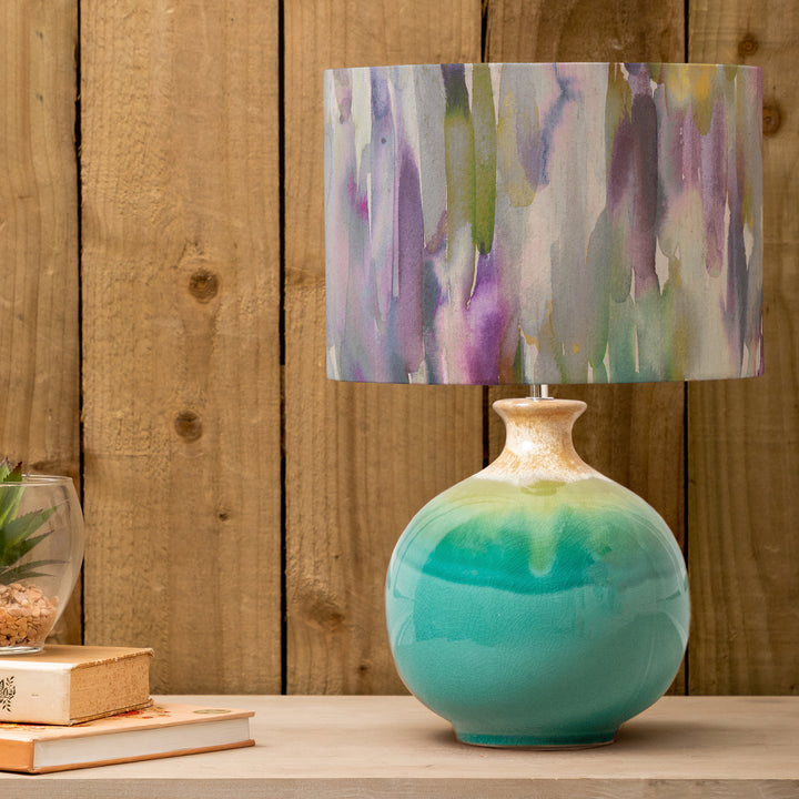 Neso Table Lampbase Aqua/Azima EVA 30cm Lampshade Indigo