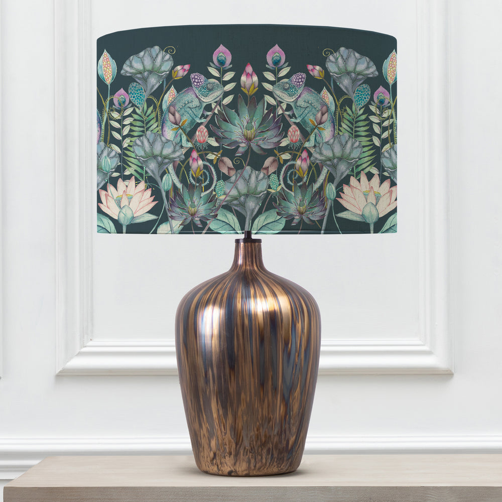 Olywn Table Lampbase Glass/Osawi EVA 46cm Lampshade Emerald - image 2