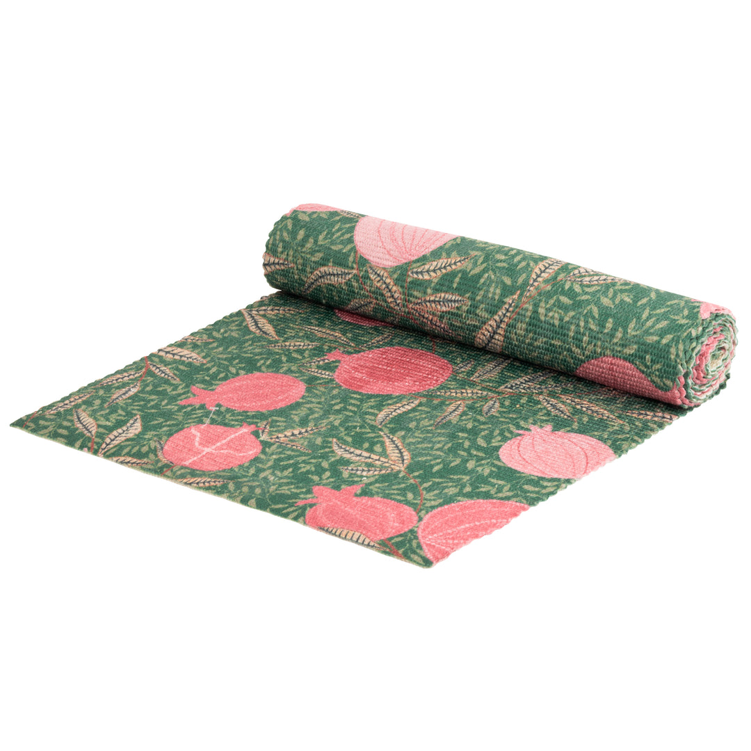 Pomegranate 180x35 Table Runner/Place Mat Bundle Green - image 2