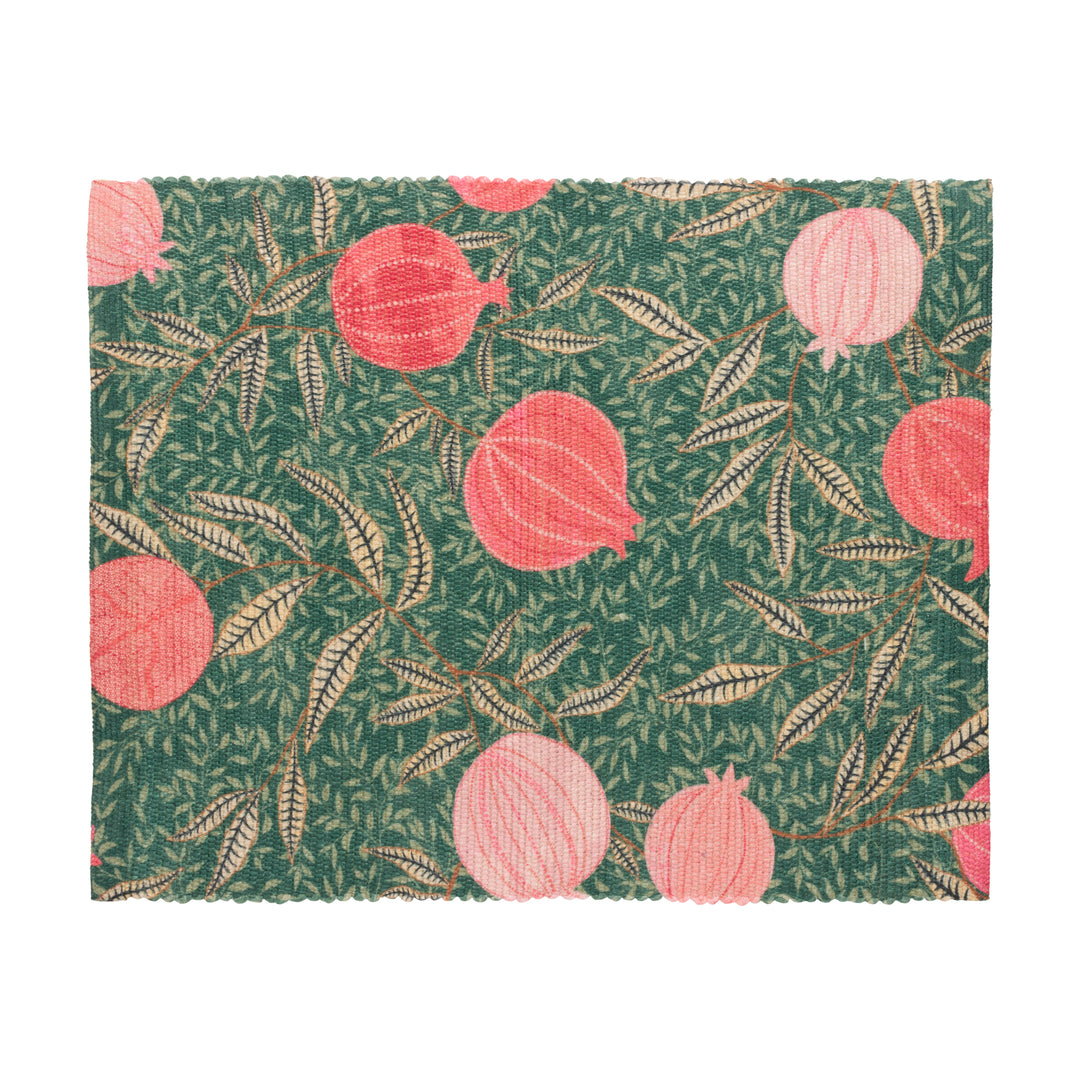 Pomegranate 180x35 Table Runner/Place Mat Bundle Green - image 3