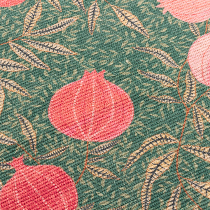 Pomegranate 180x35 Table Runner/Place Mat Bundle Green - image 4