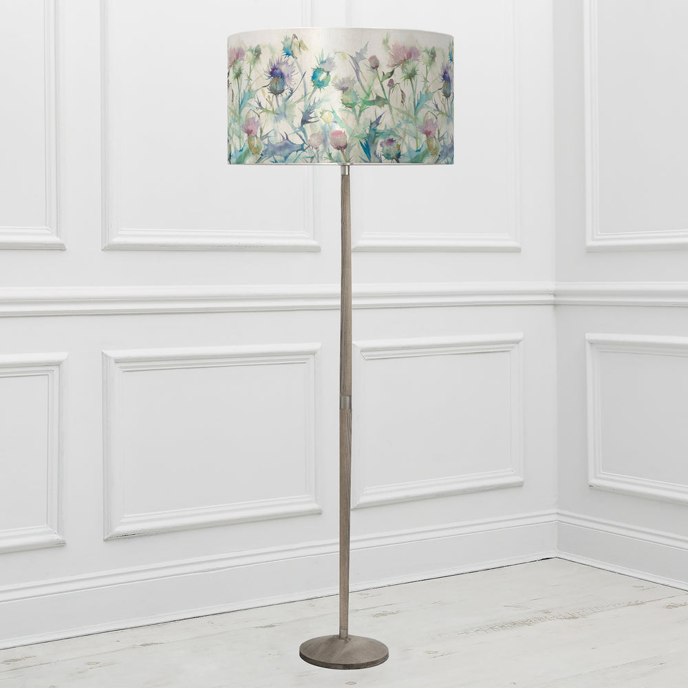 Solensis Floor Lampbase Grey Wash/Cirsium EVA 52cm Lampshade Damson - image 2