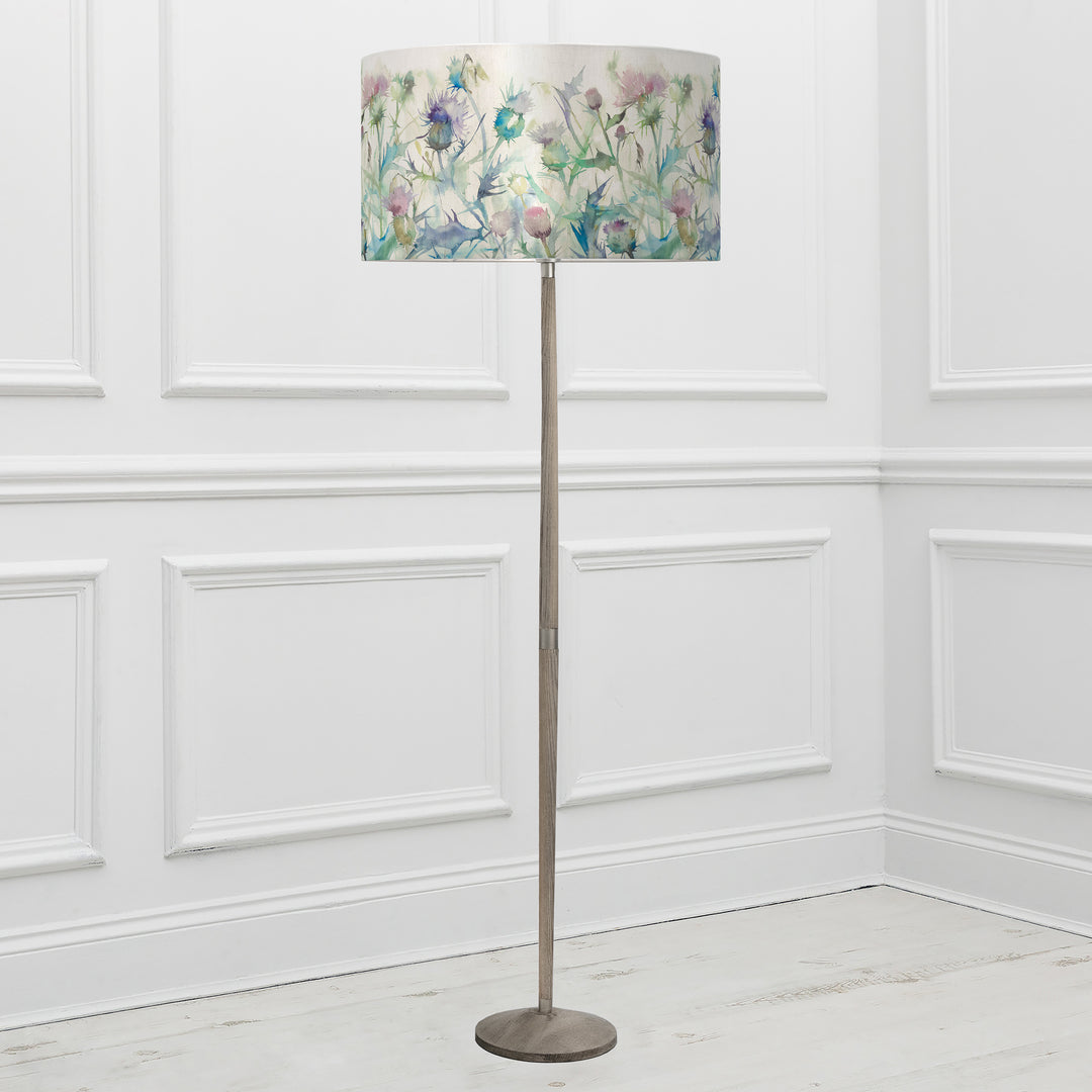 Solensis Floor Lampbase Grey Wash/Cirsium EVA 52cm Lampshade Damson - image 2