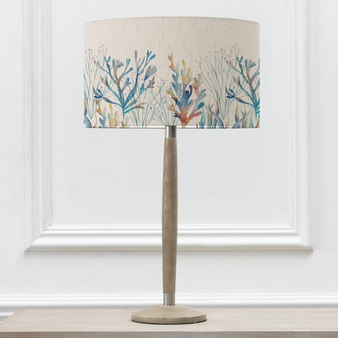 Solensis Small Table Lampbase Grey/Coral Reef EVA 37cm Lampshade Cobalt - image 2