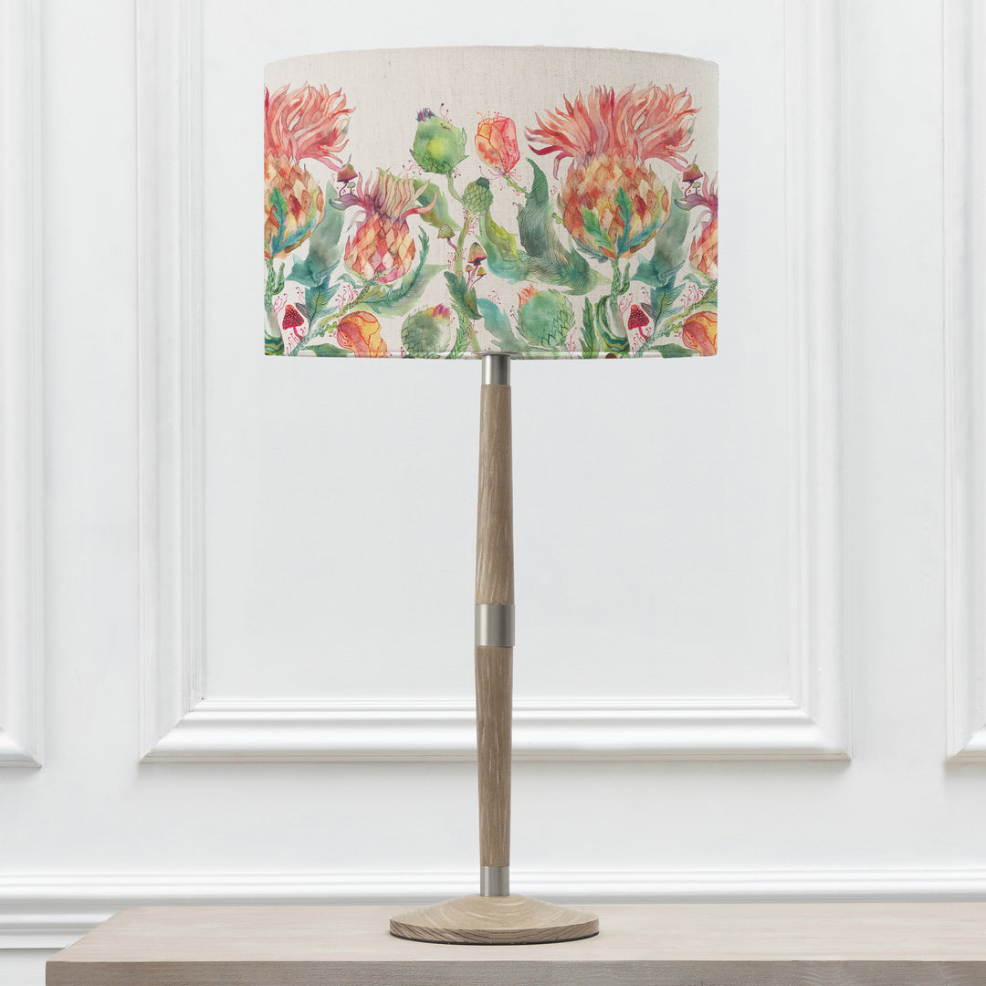 Solensis Tall Table Lampbase Grey/Enchanting Thistle EVA 40cm Lampshade Marigold - image 2