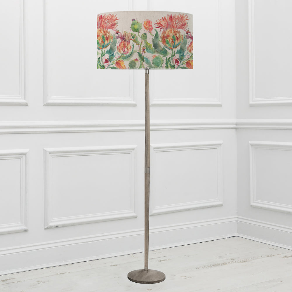 Solensis Floor Lampbase Grey Wash/Enchanting Thistle EVA 52cm Lampshade Marigold - image 2